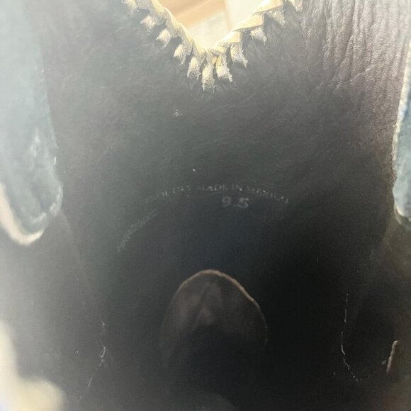 Lane RODEO HOUSTON Mens Cowboy Boots 9.5 Brown Leather Western Blunt Toe - Picture 12 of 14